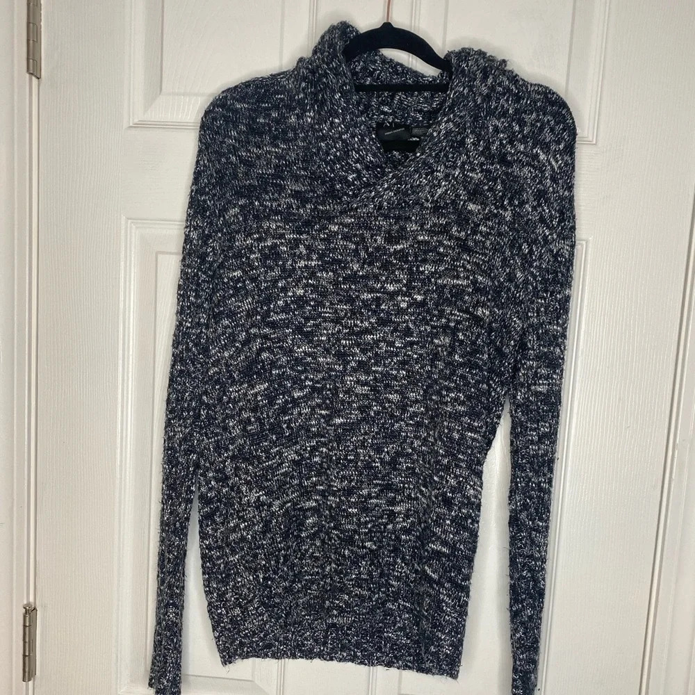 ARMANI EXCHANGE Woman’s XS gray mareled cowl‎ neck sweater